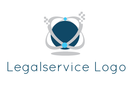 technology logo showing rings around a circle