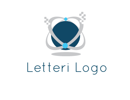 technology logo showing rings around a circle