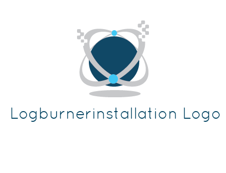 technology logo showing rings around a circle