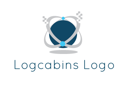 technology logo showing rings around a circle