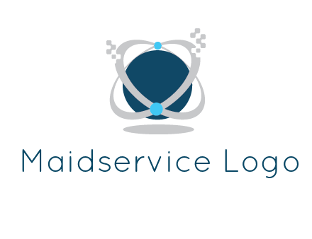 technology logo showing rings around a circle