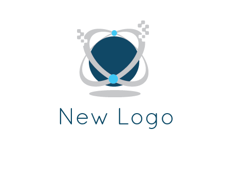technology logo showing rings around a circle