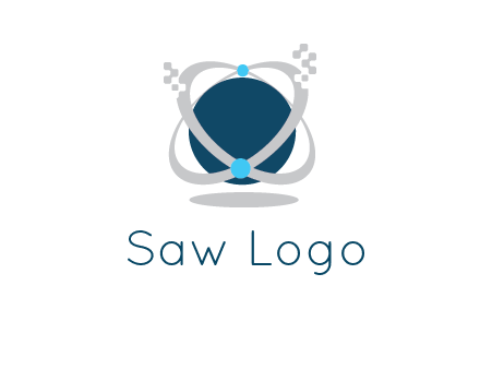 technology logo showing rings around a circle