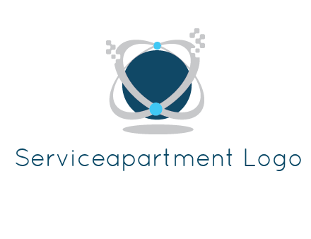 technology logo showing rings around a circle