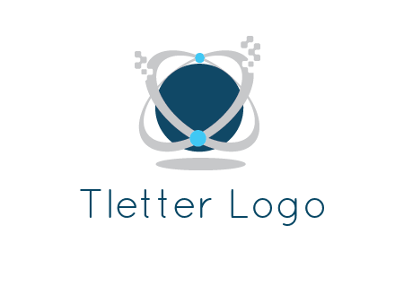 technology logo showing rings around a circle