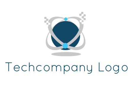 technology logo showing rings around a circle