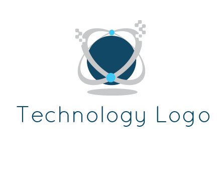 technology logo showing rings around a circle