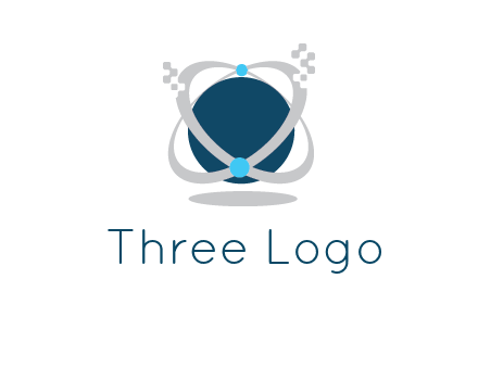 technology logo showing rings around a circle