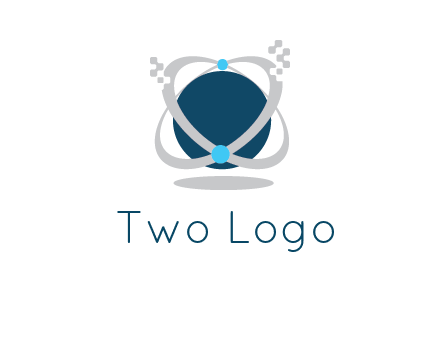 technology logo showing rings around a circle