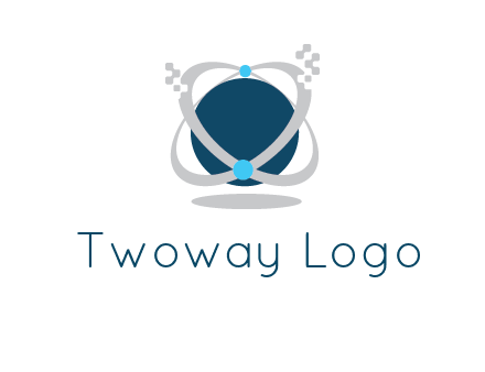 technology logo showing rings around a circle