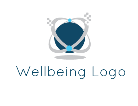 technology logo showing rings around a circle