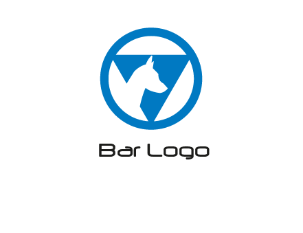 dog in triangle logo