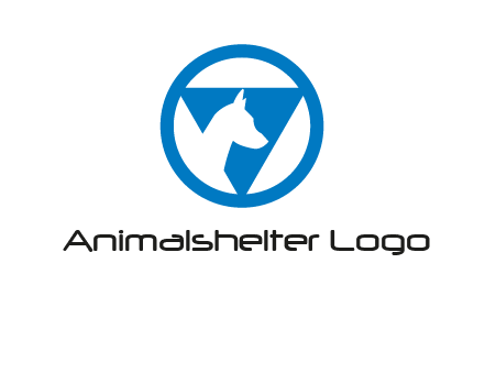 dog in triangle logo