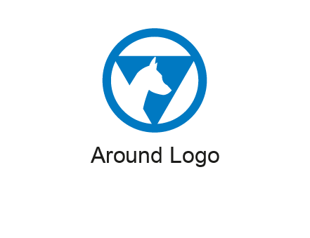 dog in triangle logo