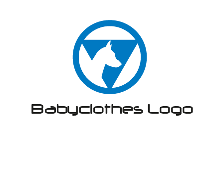 dog in triangle logo