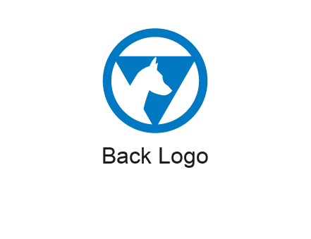 dog in triangle logo
