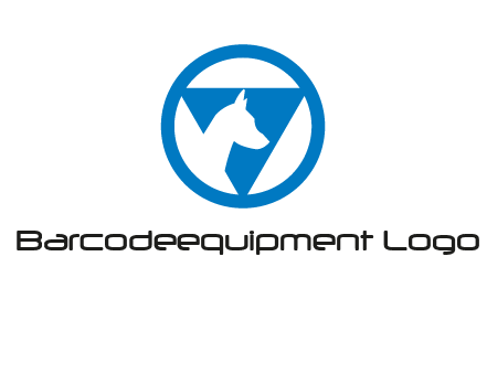 dog in triangle logo