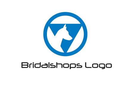 dog in triangle logo