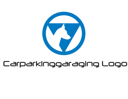 dog in triangle logo