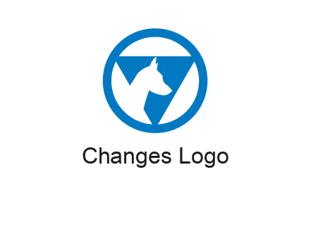 dog in triangle logo