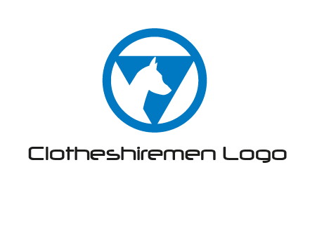 dog in triangle logo
