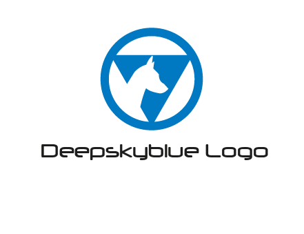 dog in triangle logo