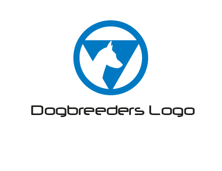 dog in triangle logo