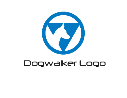 dog in triangle logo