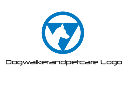 dog in triangle logo