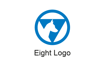dog in triangle logo