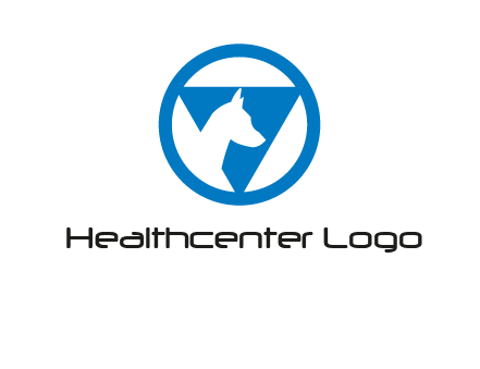 dog in triangle logo