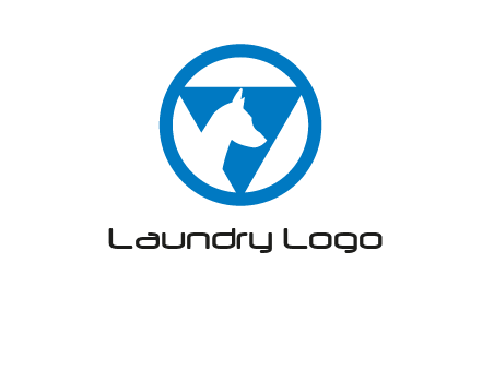 dog in triangle logo