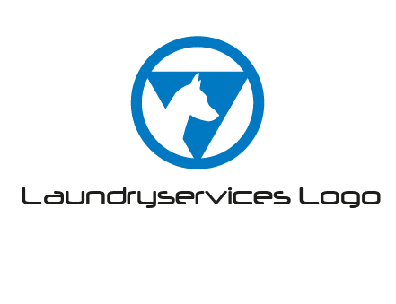 dog in triangle logo