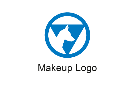 dog in triangle logo