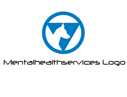 dog in triangle logo