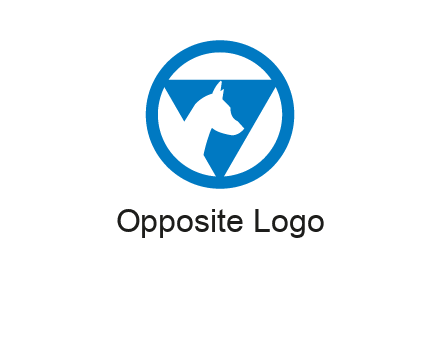 dog in triangle logo