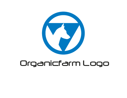 dog in triangle logo