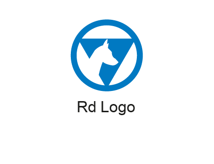 dog in triangle logo