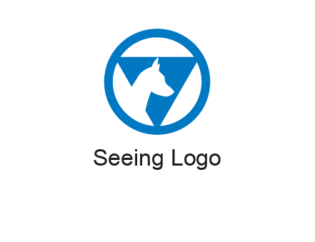 dog in triangle logo