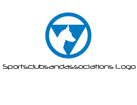 dog in triangle logo
