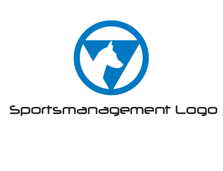 dog in triangle logo