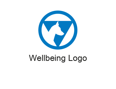 dog in triangle logo