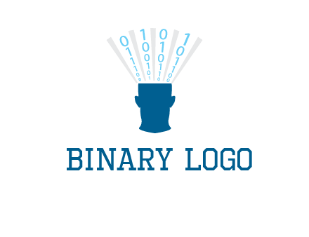coding going inside brain logo