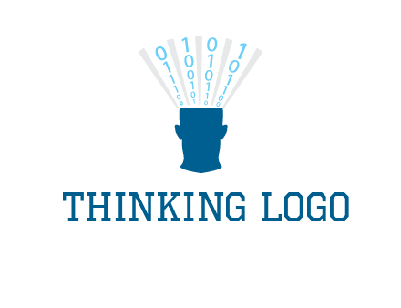 coding going inside brain logo