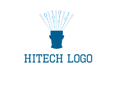 coding going inside brain logo