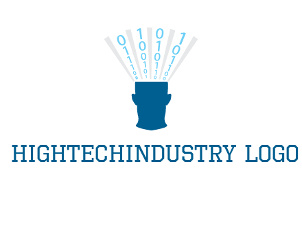 coding going inside brain logo