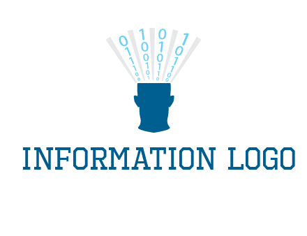 coding going inside brain logo