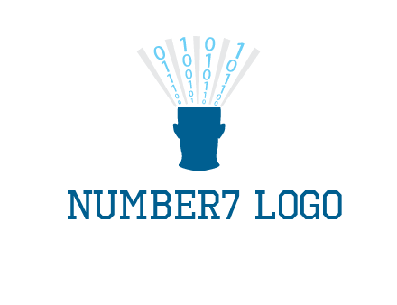 coding going inside brain logo
