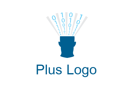 coding going inside brain logo