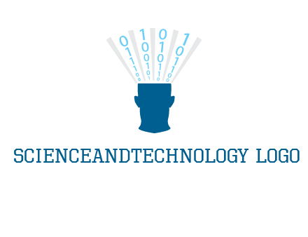 coding going inside brain logo